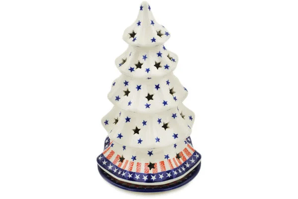 10" Christmas Tree Candle Holder - Classic Americana