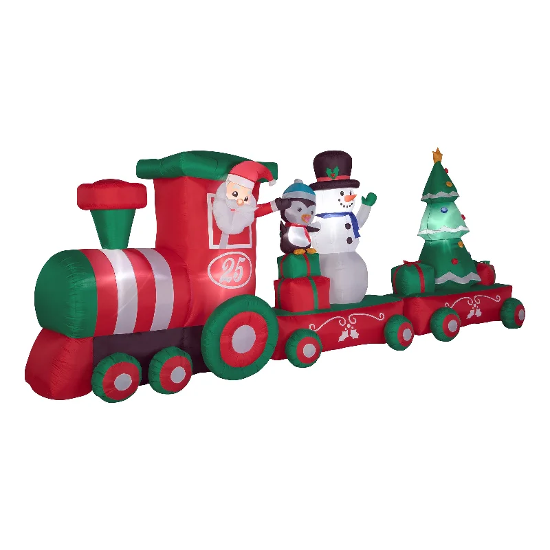 16 ft. Inflatable Holiday Train with LED Lights