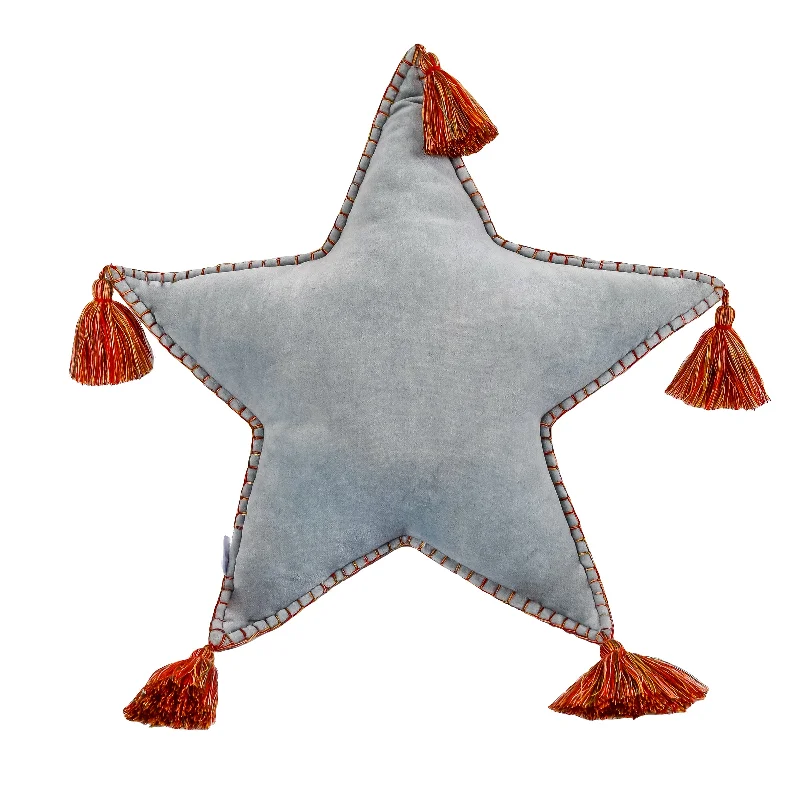 16 in. HGTV Home Collection Star Shape Pillow, Light Blue