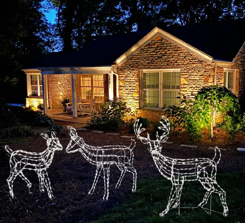 3-Piece Woodland Family LED Wire Sculpture Combo