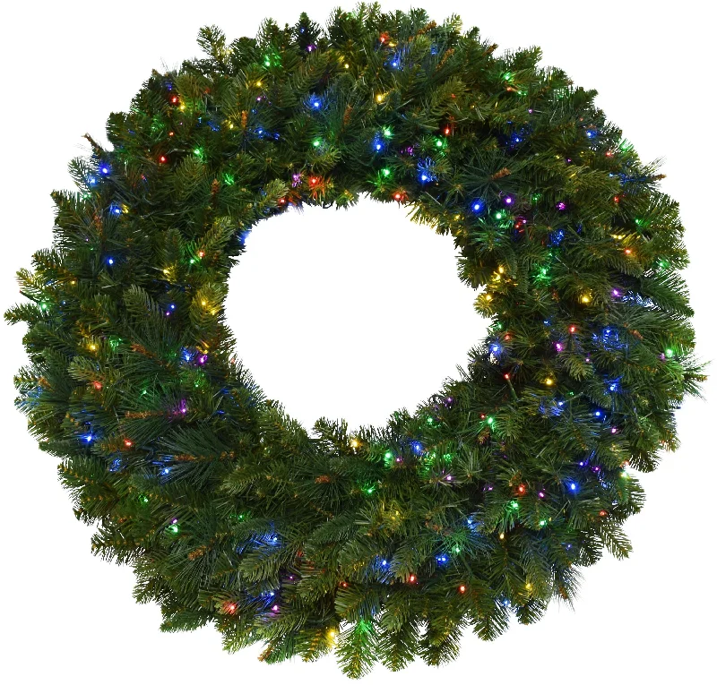 36" Artificial Bristol Pine Wreath Pre-Lit with 350 Twinkle Lights