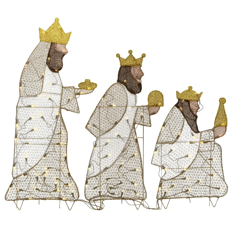 42 in. Three Wisemen with LED Lights