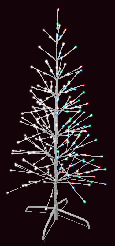 4' Color-Changing LED White-Wrapped Birch Tree (Warm White to Multi)