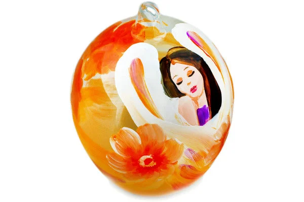 6" Christmas Ball Ornament - Orange Heaven