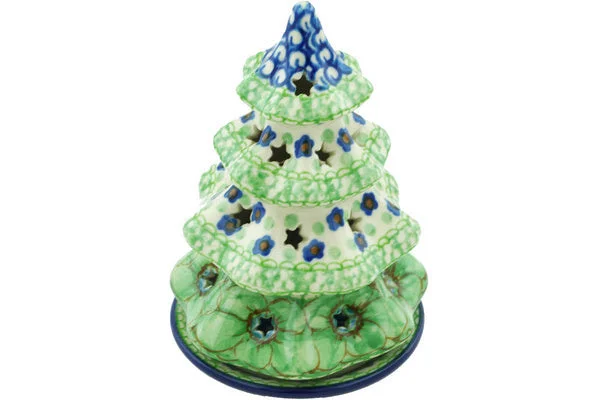 6" Christmas Tree Candle Holder - Key Lime Dreams