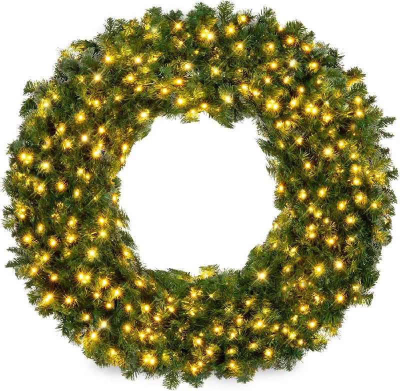 60" Bristol Pine Twinkling Pre-Lit LED Wreath