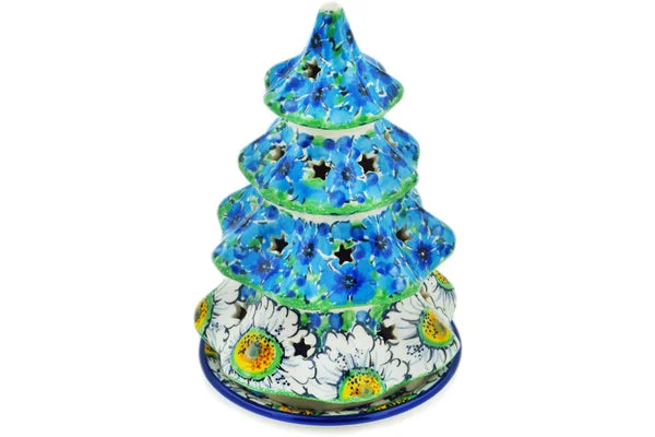 8" Christmas Tree Candle Holder - Pansies And Daisies