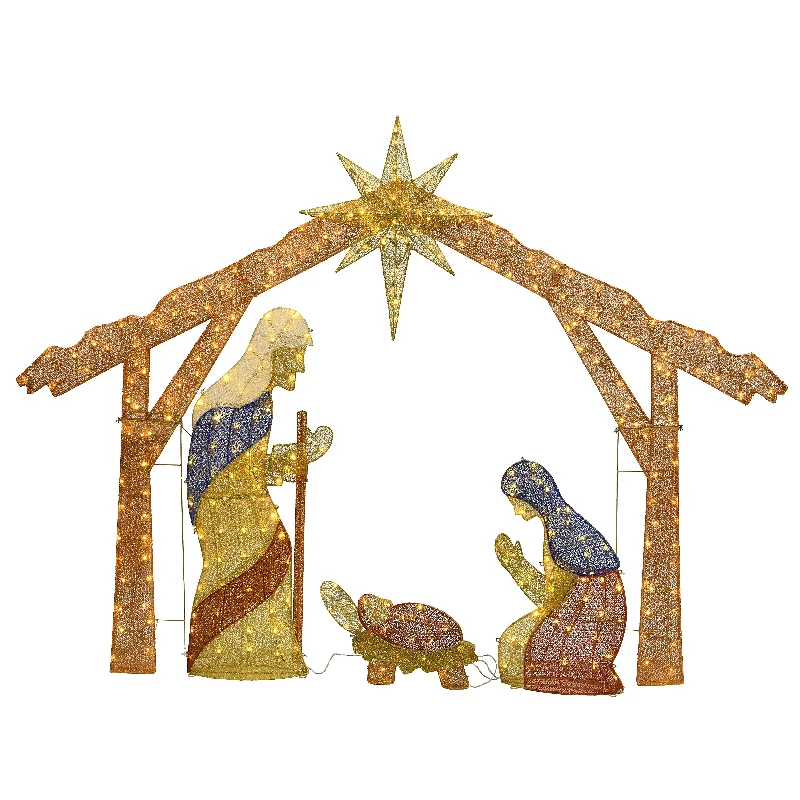 96 in. Nativity Scene with Clear Lights