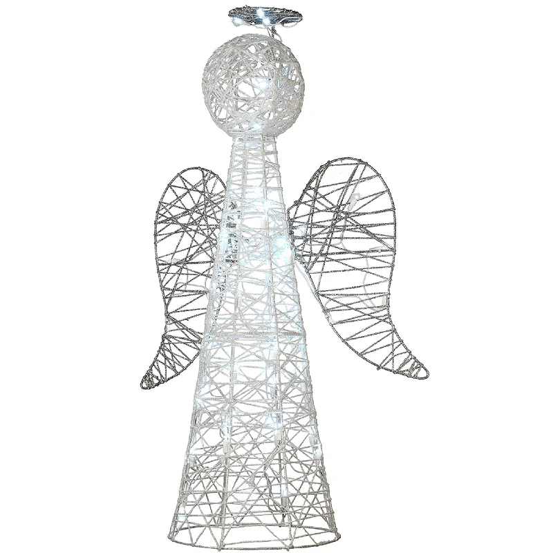 36 in. Angel Cone Tree with LED Lights