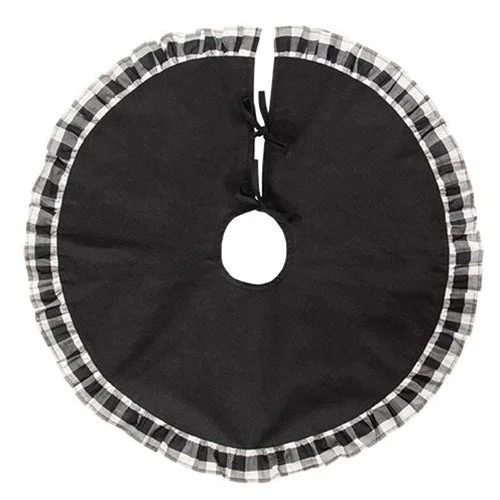 Black & White Buffalo Check Ruffle Tree Skirt