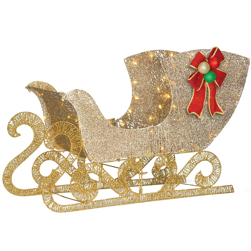 38 in. Santas Sleigh with LED Lights