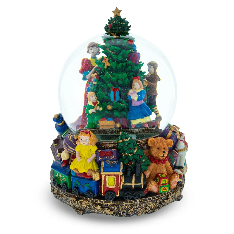 Children Decorating Tree LED Musical Water Snow Globe