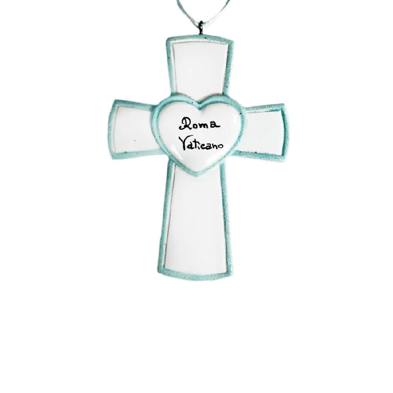 VATICAN CROSS - CHRISTMAS TREE DECORATION - RESIN