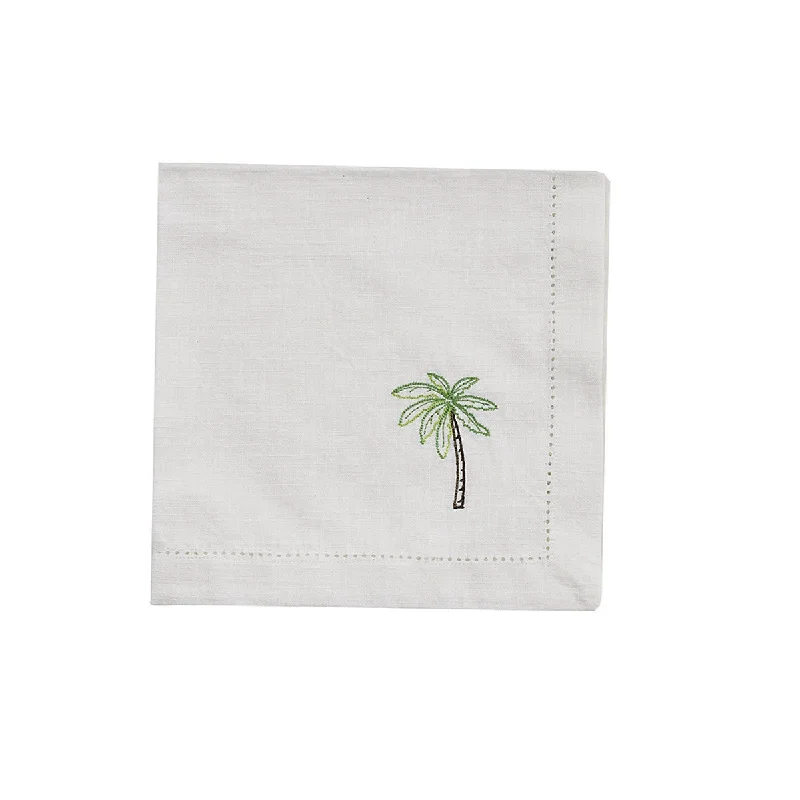 Embroidered Napkin - Palm Tree Set of 4  Park Designs