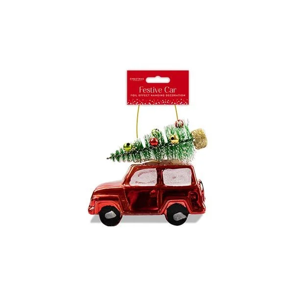 Festive Car Tree Decoration 11cm