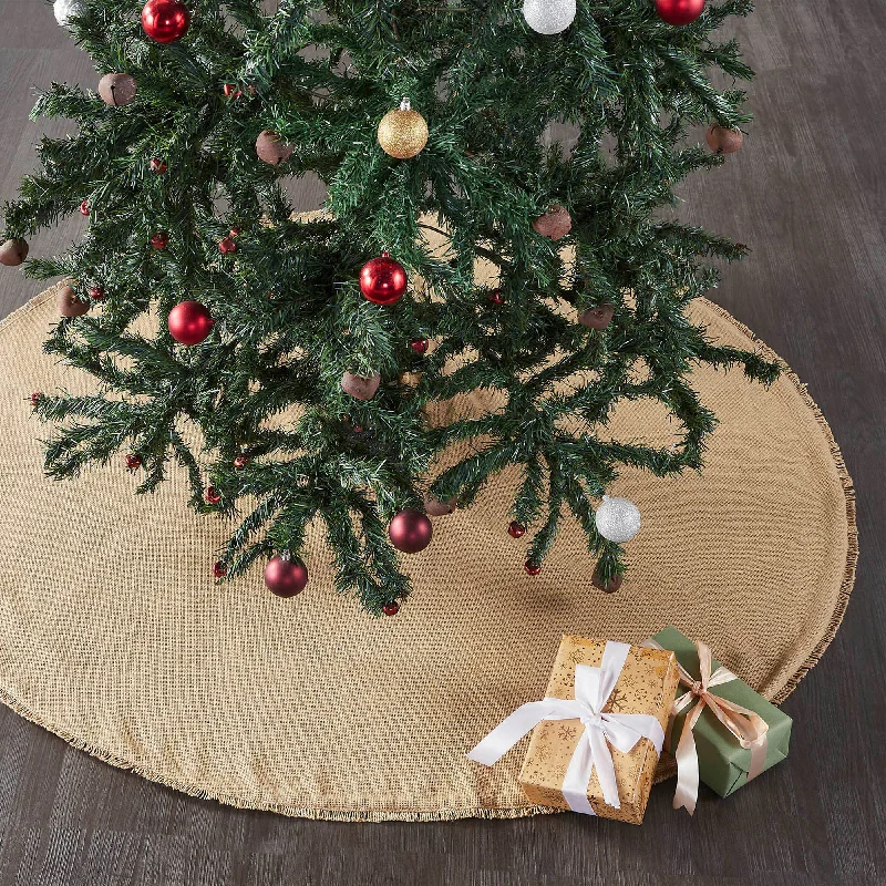 Yuletide Burlap Tan Tree Skirt 48 VHC Brands