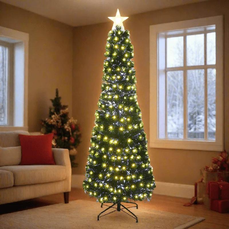 Fibre Optic Slim Tree with Warm LEDs and Cool Tips (1.8m)