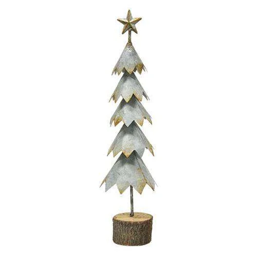 Galvanized Metal Tree - 15"