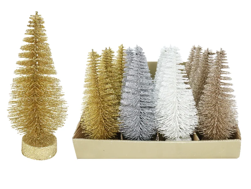 Glitter Brush Tree Asst (20cm)