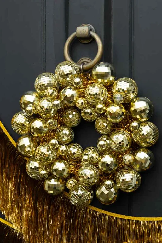 Gold Disco Ball Wreath