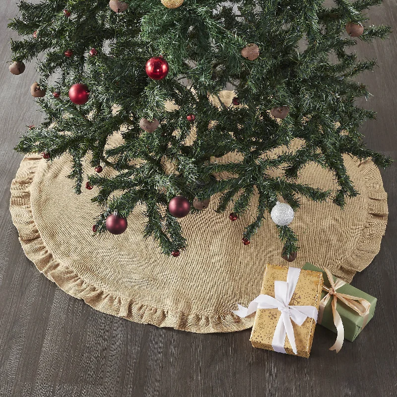 Greetings Jute Burlap Tan Tree Skirt 36