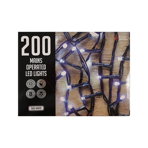 Led Light Chain 200 Cold White M/o