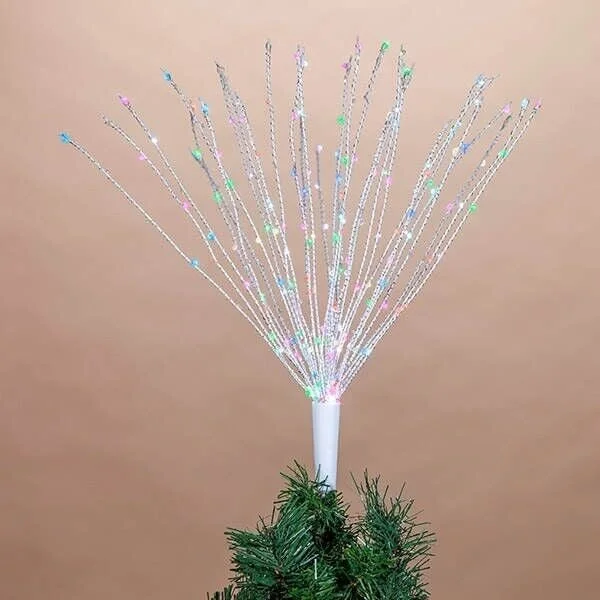 22" LED Starburst White Blue Christmas Tree Topper