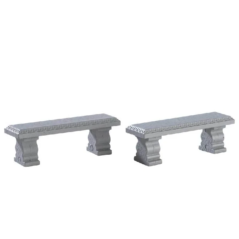 Lemax General Collectibles Accessories: Plaza Bench, Set of 2 #74236