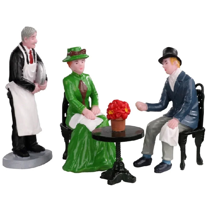 Lemax Caddington Village Figurines: Cafe Society, Set of 4 #02925