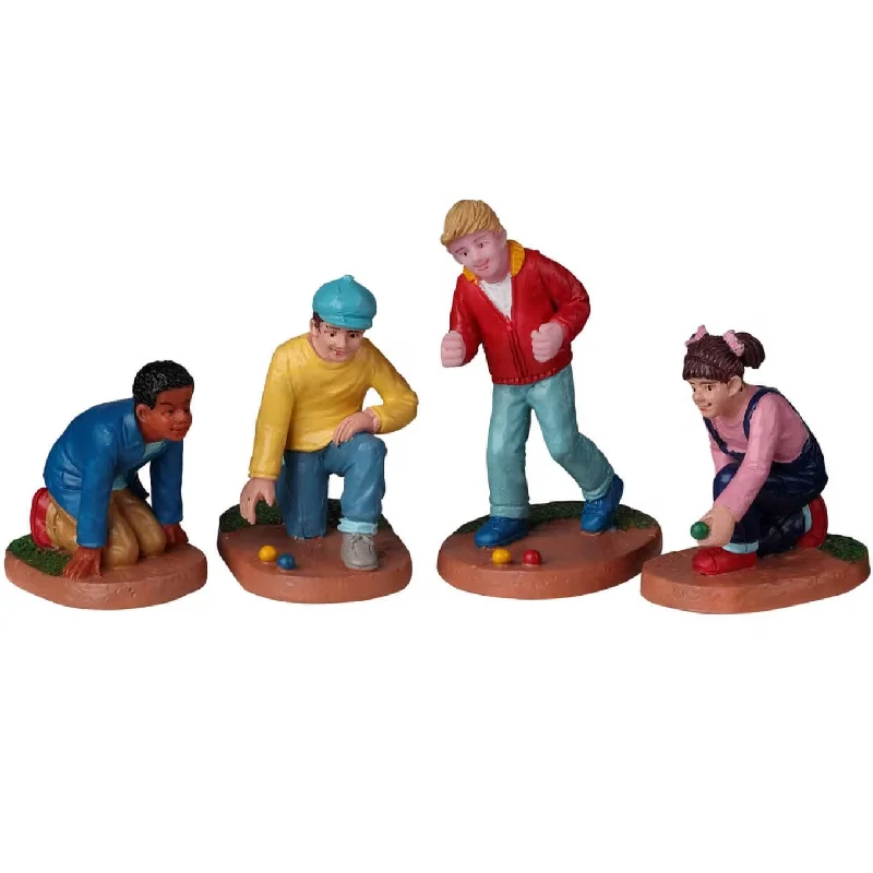 Lemax Caddington Village Figurines: Marbles Champ, Set of 4 #22118