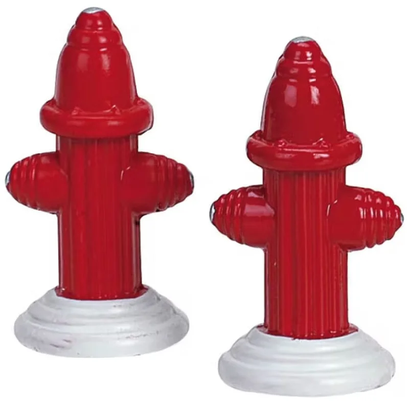 Lemax General Collectible Accessories: Metal Fire Hydrant, Set of 2 #24986