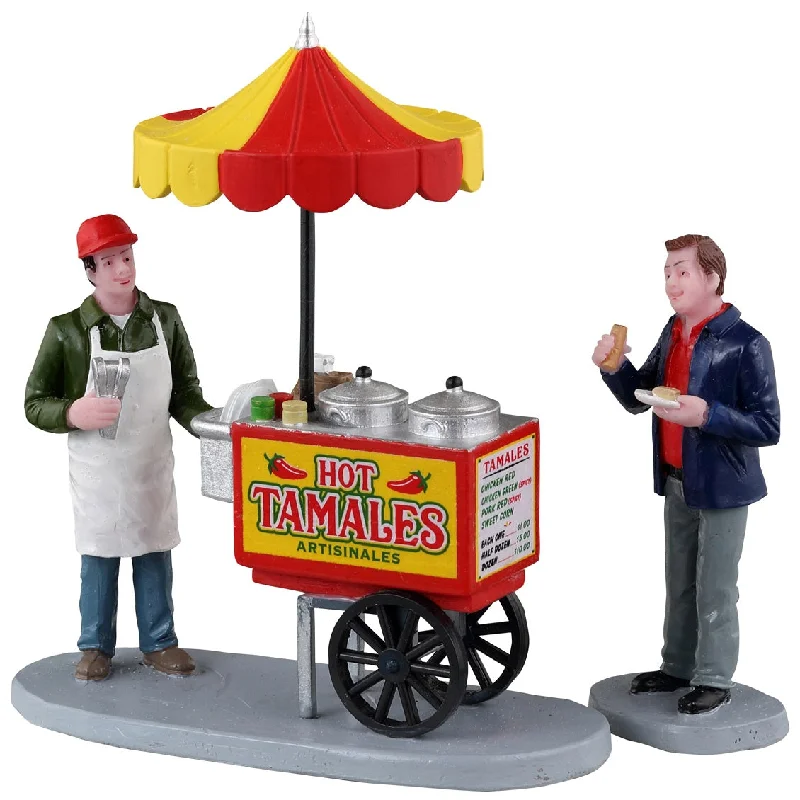 Lemax General Collectible Figurines: Tamale Cart, Set of 2 #32215