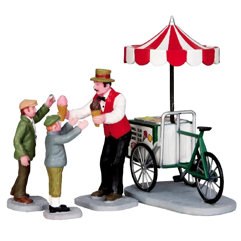 Lemax General Collectibles Figurine: Gelato Cart, Set of 4 #32139