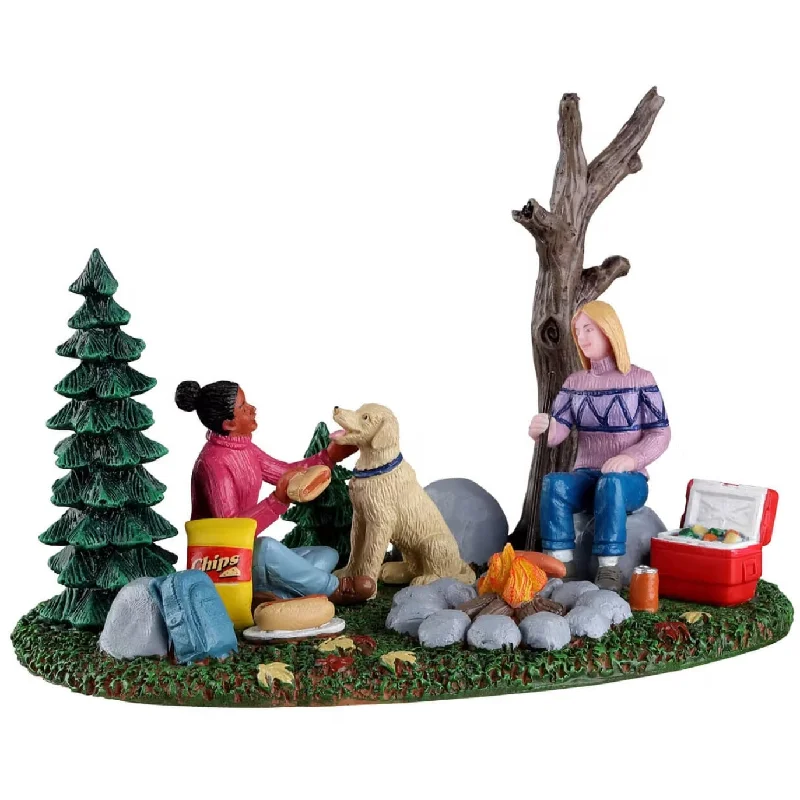 Lemax Harvest Crossing Table Piece: Fall Camping Trip #23597