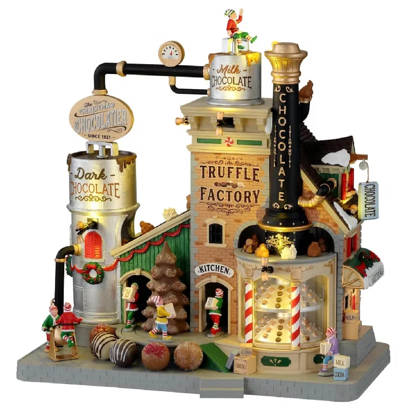 Lemax Santa's Wonderland Sights & Sounds: The Christmas Chocolatier Truffle Factory #15805