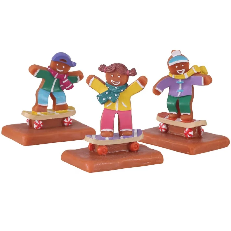 Lemax Sugar N Spice Figurines: Cookie Boarding, Set of 3 #12056