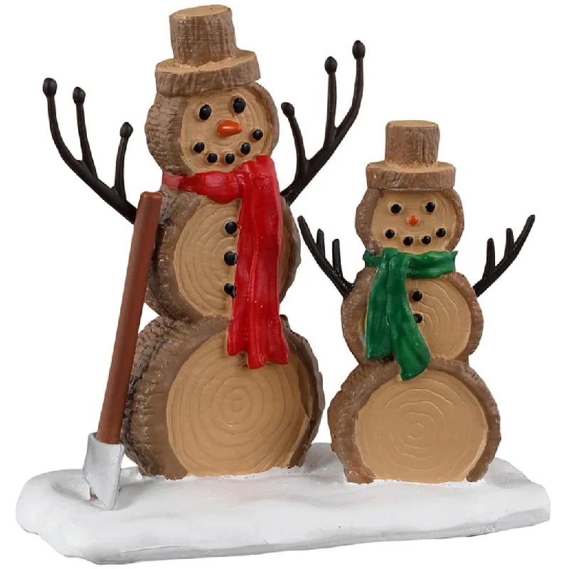 Lemax Vail Village Accessory: Log Snowmen #34095