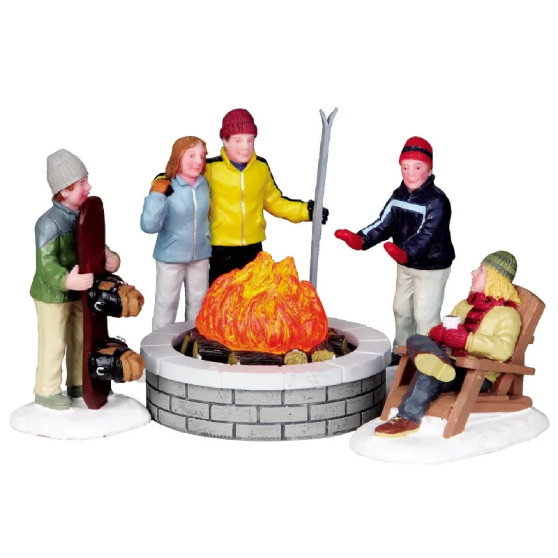 Lemax Vail Village Table Piece: Fire Pit, Set of 5 #04223