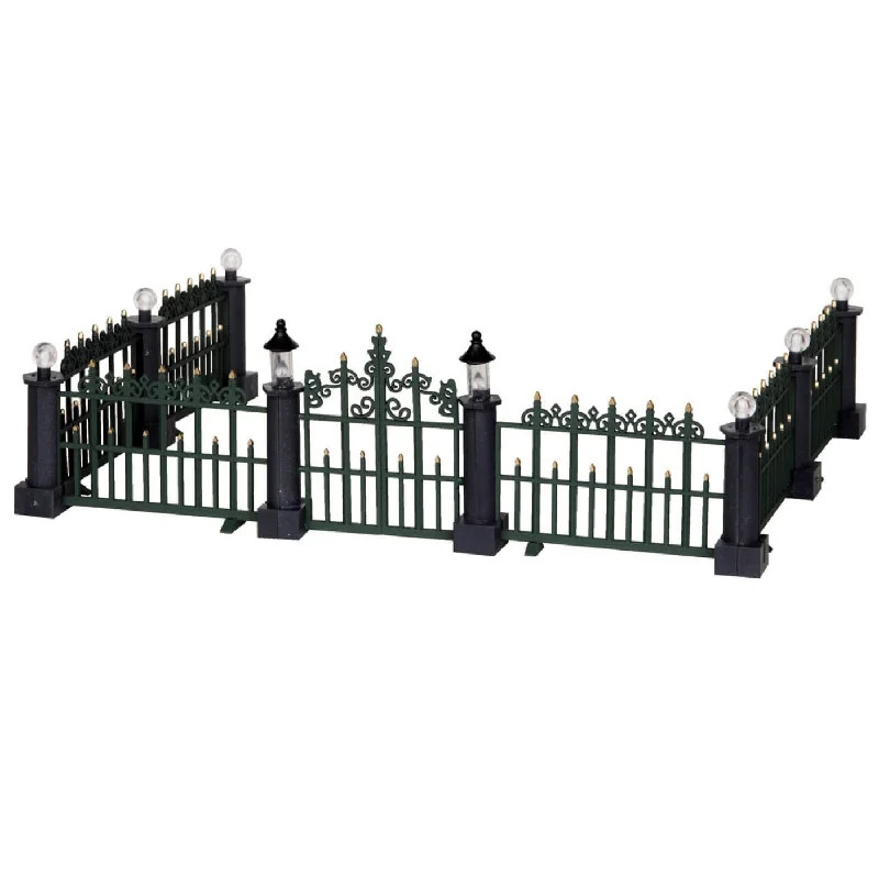 Lemax Caddington Village Accessory: Classic Victorian Fence, Set of 7 #24534