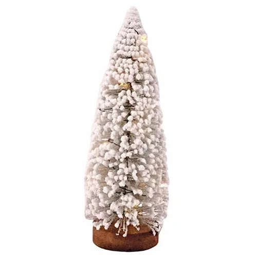 Lg Flocked Bottle Brush Tree