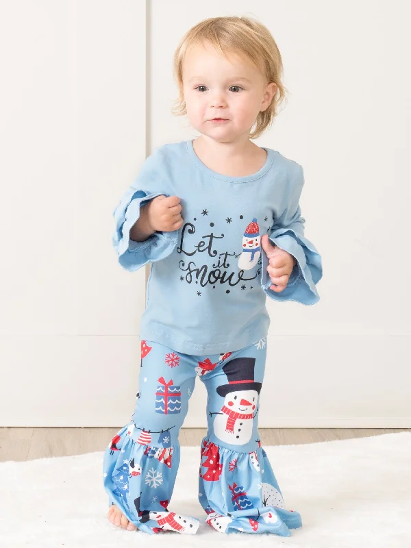 Light Blue Mr Snowman Bell Bottom Outfit - Restocked!