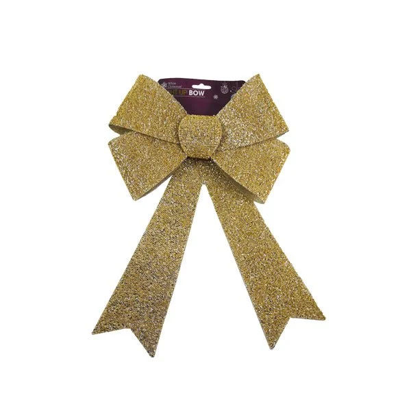 Light Up Tinsel Bow B/o