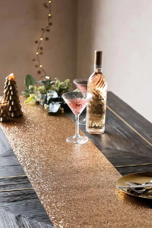 Luxe Gold Glitter Table Runner