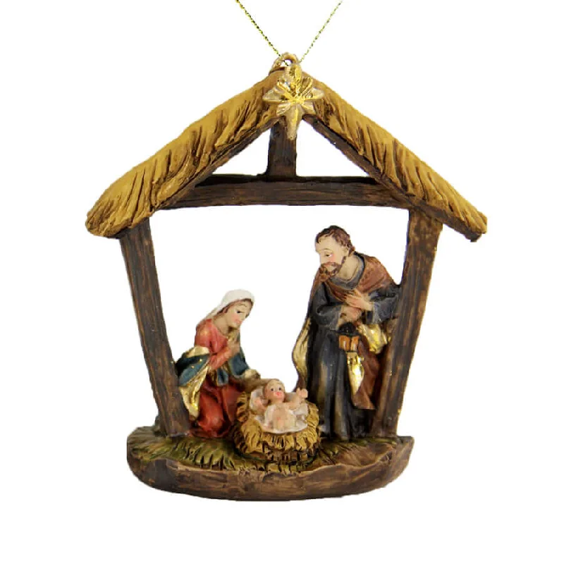 NATIVITY ORNAMENT - CHRISTMAS TREE DECORATION - RESIN