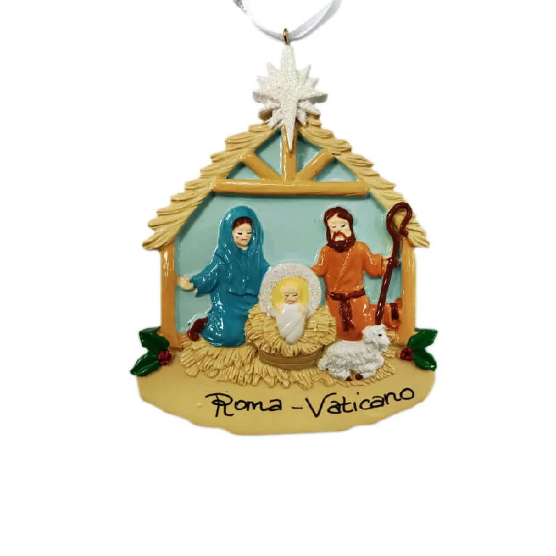 NATIVITY ORNAMENT - CHRISTMAS TREE DECORATION - RESIN