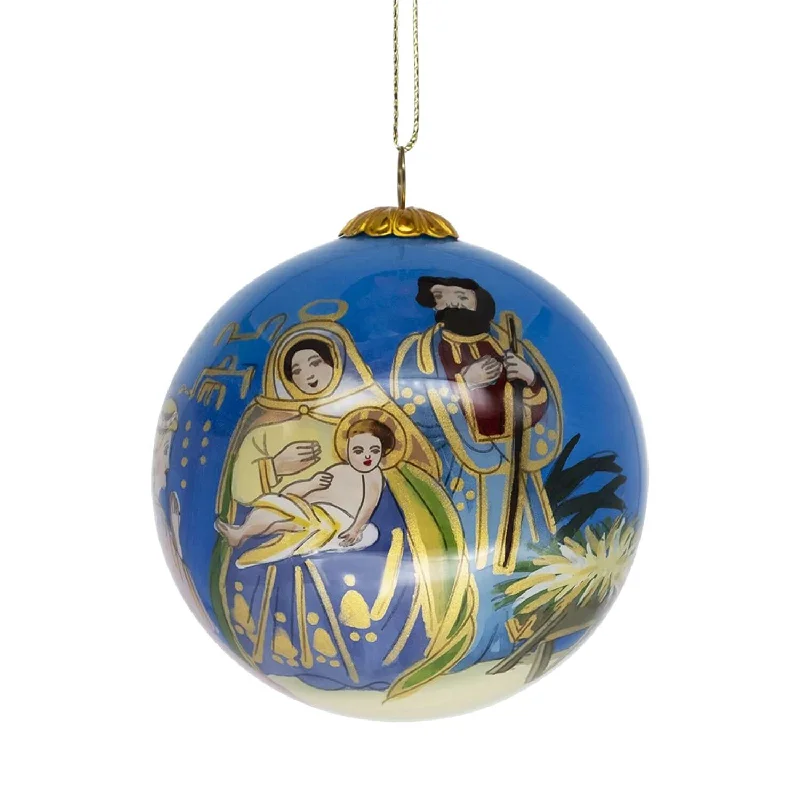 NATIVITY ORNAMENT - CHRISTMAS BAUBLE - GLASS