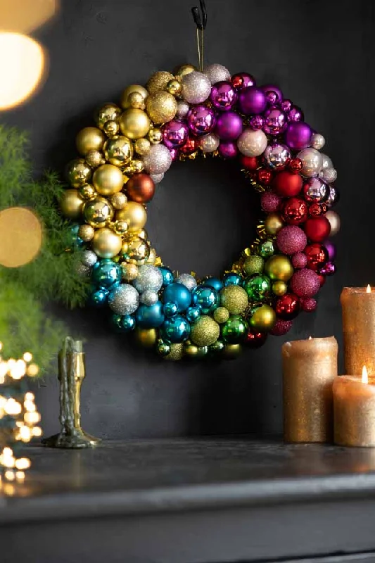 Rainbow Christmas Wreath