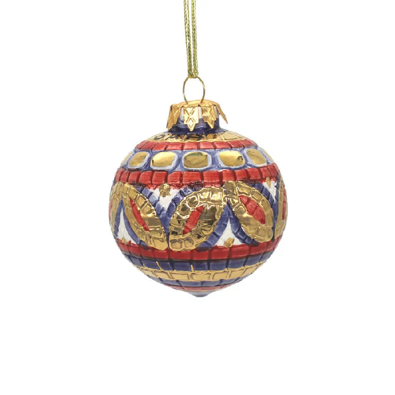 RED CHRISTMAS BAUBLE - CERAMIC