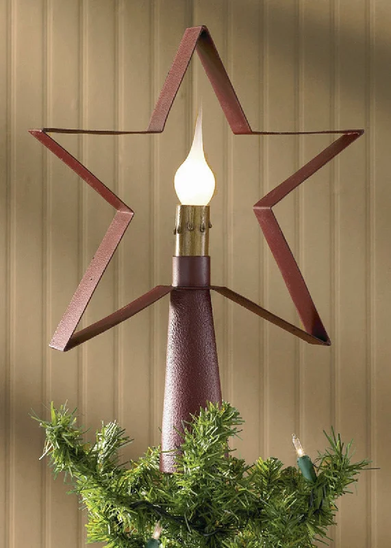 Red Star Tree Top Lamp - Set of 2 Park Designs