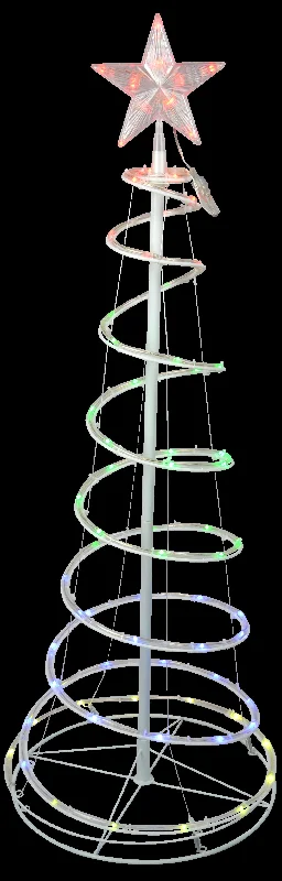 RGB Wire Spiral Tree Decoration with Dancing Lights